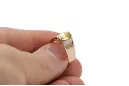 Gelber Peridot Originales Vintage-Roségold aus 14 Karat Ring Vintage Handwerk vrc007r